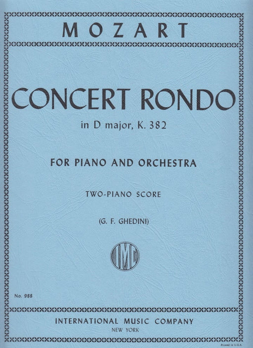Concert Rondo in D major, KV382