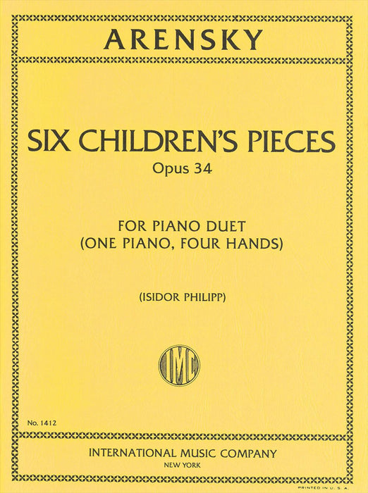 6 Children's Pieces, Op.34(1P4H)