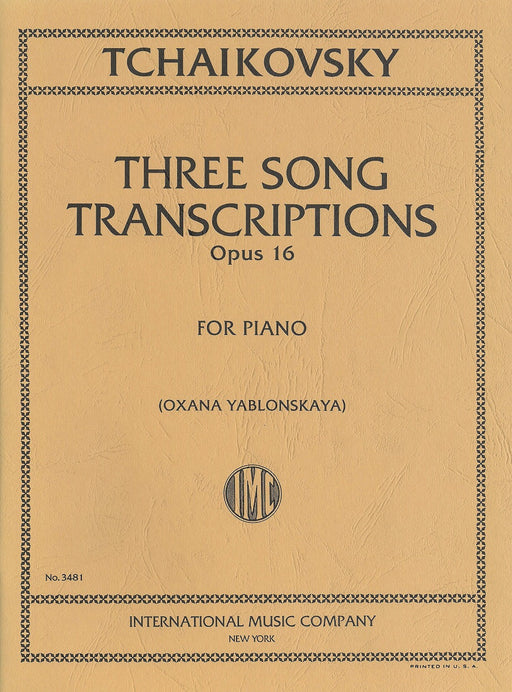 3 Song Transcriptions Op.16