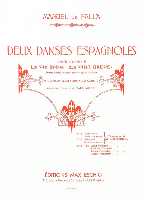 Danse Espagnole No.2 extraite de "La vie breve" (trans.Samazeuilh)