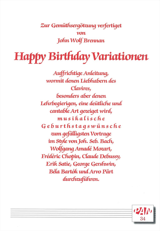 Happy Birthday Variationen Op.95