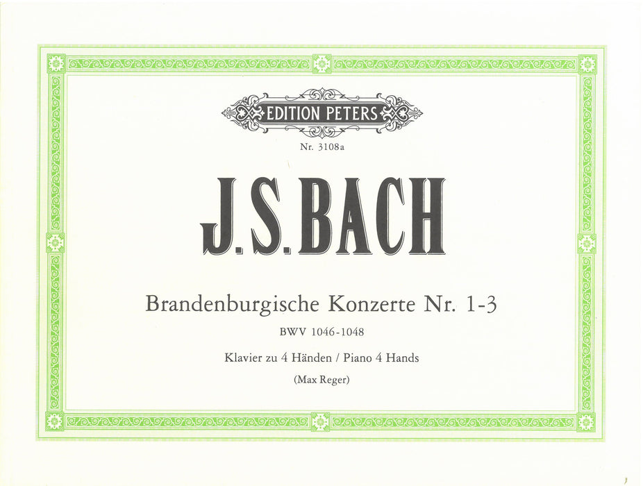 —　1(1P4H)　Vol　（レーガーによる1台4手編曲)　Brandenburg　alle　第1集　1-3番　Concertos　Crescendo　ブランデンブルク協奏曲　楽譜専門店