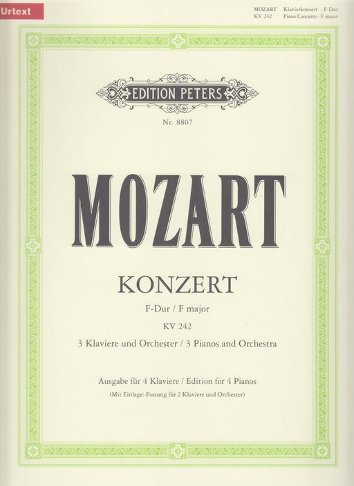 Konzert Nr.7 F-dur KV242 Kad.Mozart URTEXT