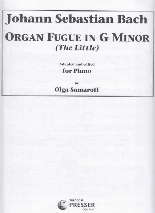 ORGAN FUGUE IN G MINOR (THE LITTLE)