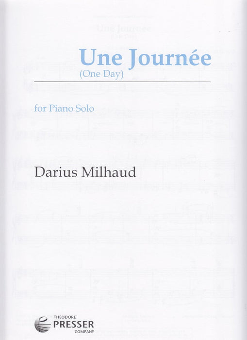 Une Journee (One Day) for Piano Solo
