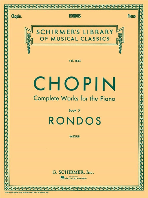 Complete Works for the Piano Book 10 RONDOS [Mikuli]