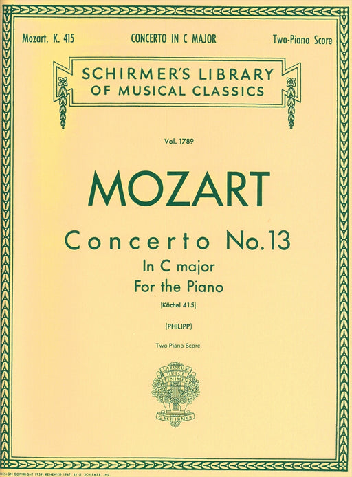Concerto No.13 in C-major For the Piano KV415