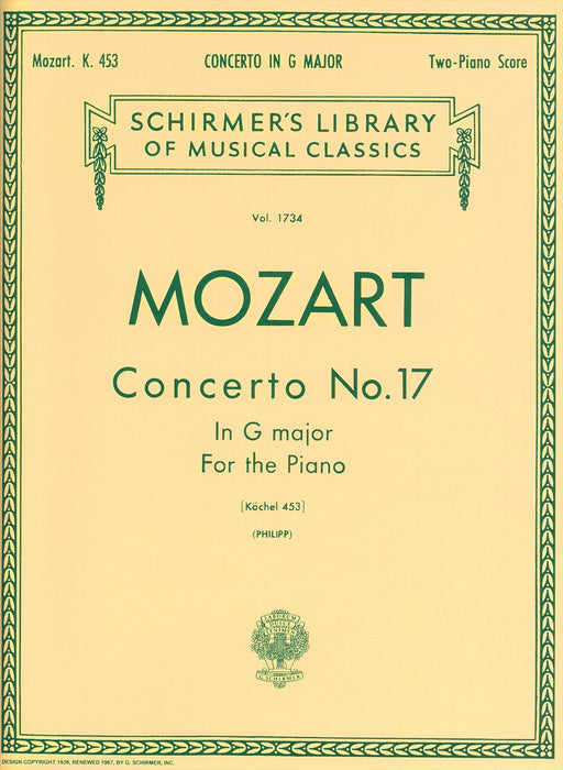 Concerto No.17 in G-major For the Piano KV453