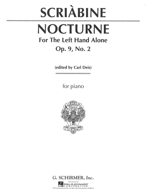 NOCTURNE For The Left Hand Alone Op.9,No.2