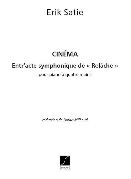 CINEMA Entr'acte symphonique de "Relache"
