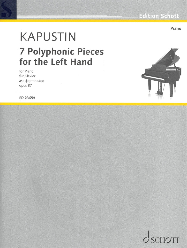 7 Polyphonic Pieces for the Left Hand Op.87 - 左手のための7つの対位法的小品 作品87 - カプースチン  — 楽譜専門店 Crescendo alle