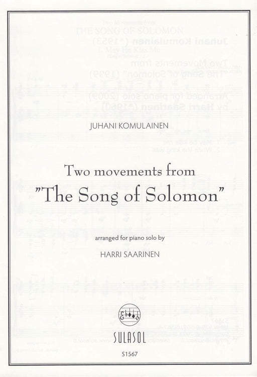 Two movements from "The Song of Solomon"