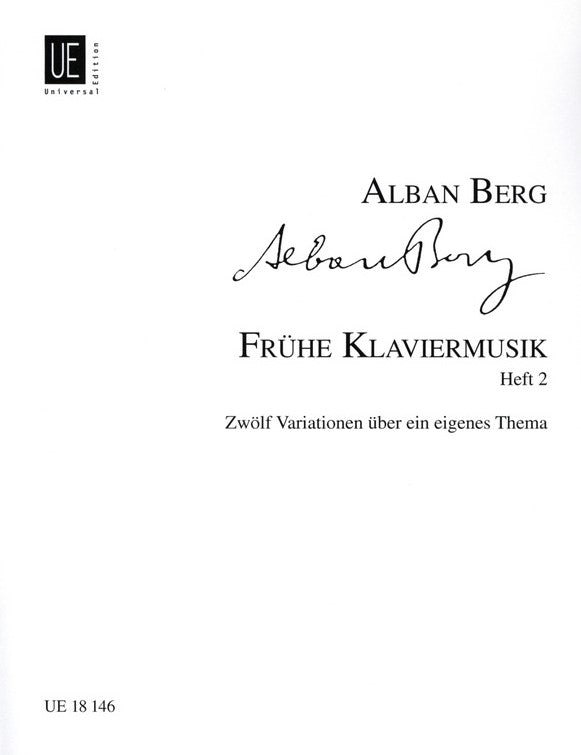 FRUHE KLAVIERMUSIK 2 : Zwolf Variationen uber ein eigenes Thema