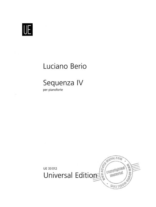 Sequenza 4 for piano (1965)