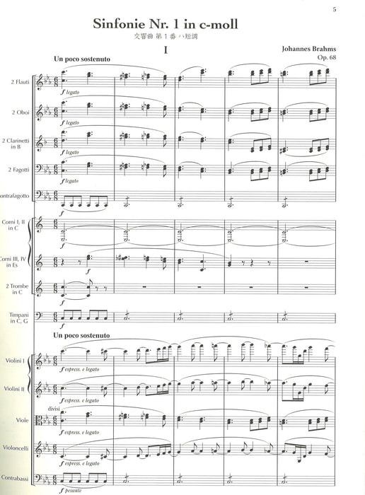 Sinfonie Nr.1 in c-moll, Op.68 (Study Score)
