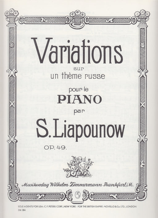 Variations Op.49 sur un theme russe